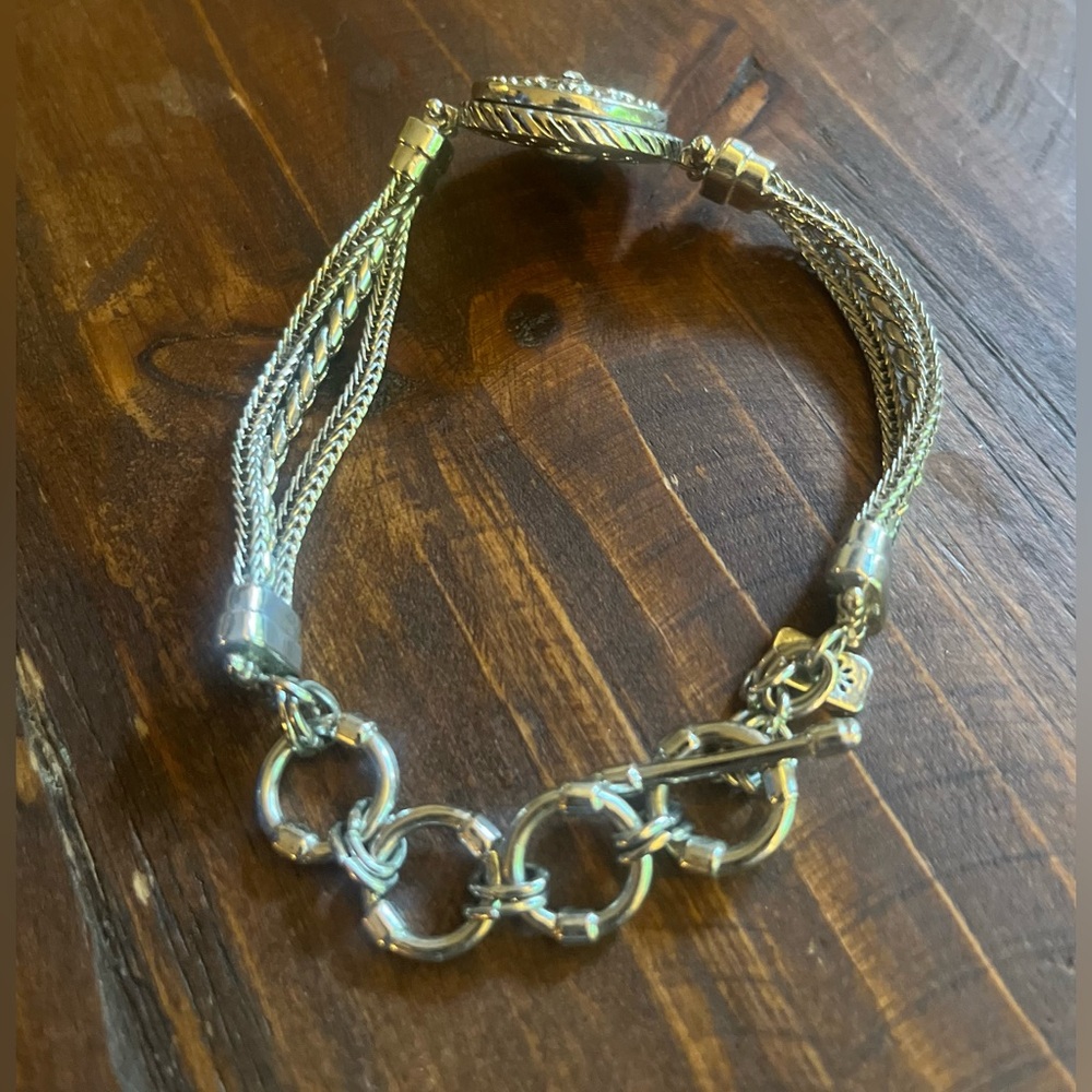 GINGERSNAPS Silver Bracelet w/Cross Adjustable length, heavy quality bracelet - Picture 10 of 10